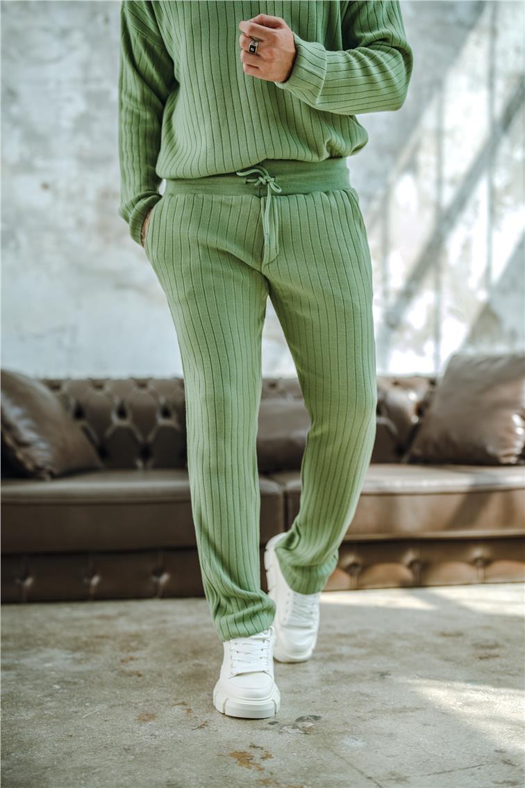 Ribanalı Comfort Pantolon Mint