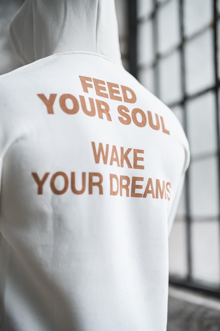 SEND ME PLAYLIST Oversize Sweatshirt Beyaz