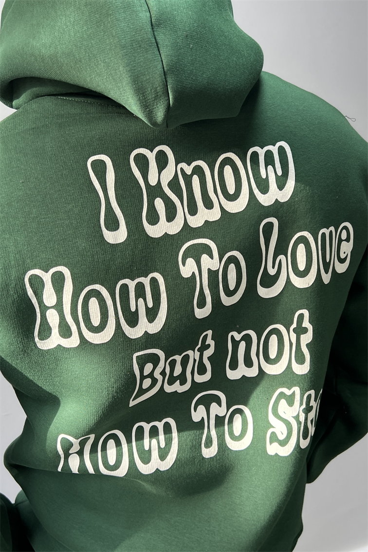 Shit Baskılı Sweathirt Yeşil