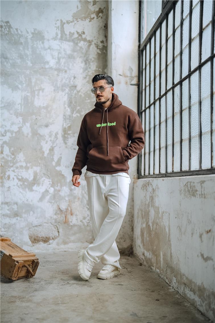 UNDERSTOOD Oversize Sweatshirt Koyu Kahve