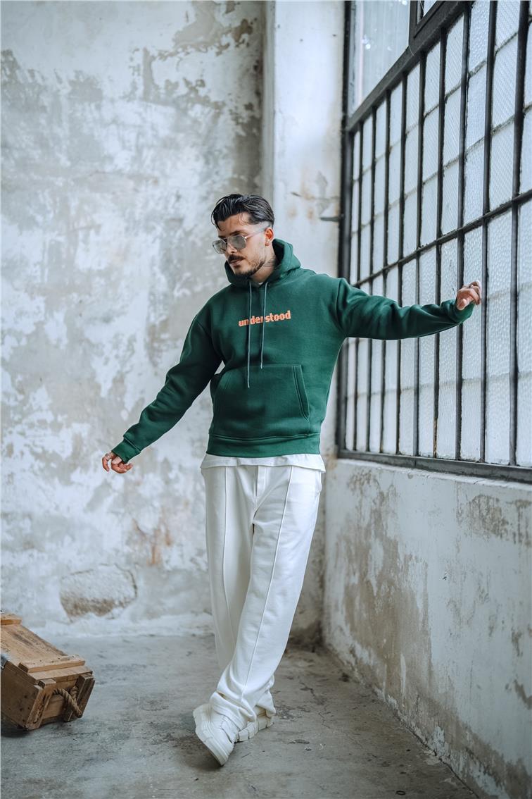 UNDERSTOOD Oversize Sweatshirt Koyu Yeşil