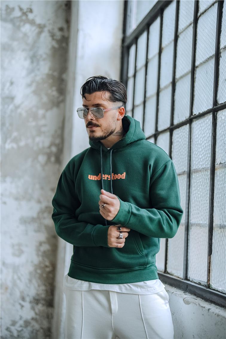 UNDERSTOOD Oversize Sweatshirt Koyu Yeşil
