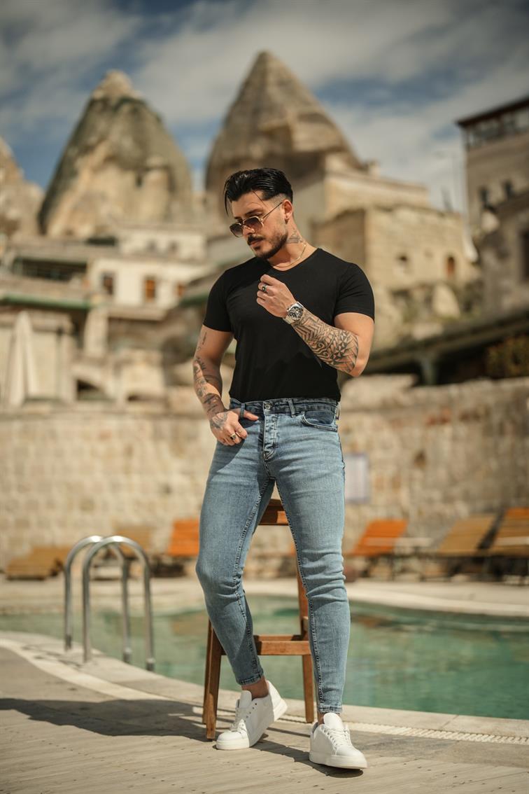 Washing Skinny Jean Yıkamalı Mavi