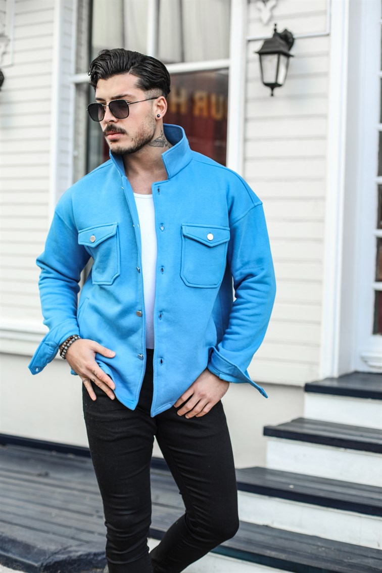 Basic Cepli Oversize Gömlek / Ceket - Outfit-Man