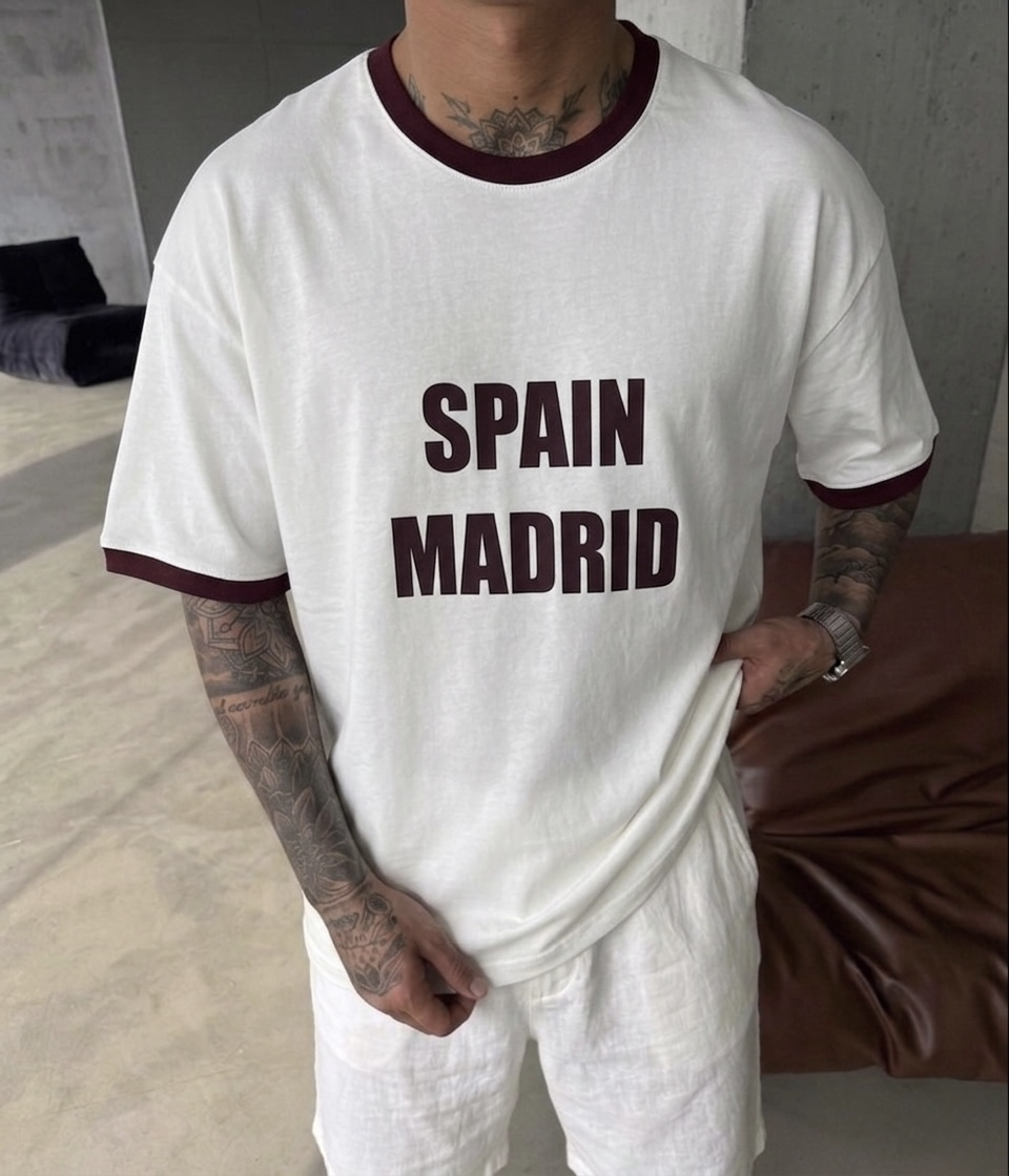 AMALFI ITALY Baskılı Oversize Tshirt Bordo