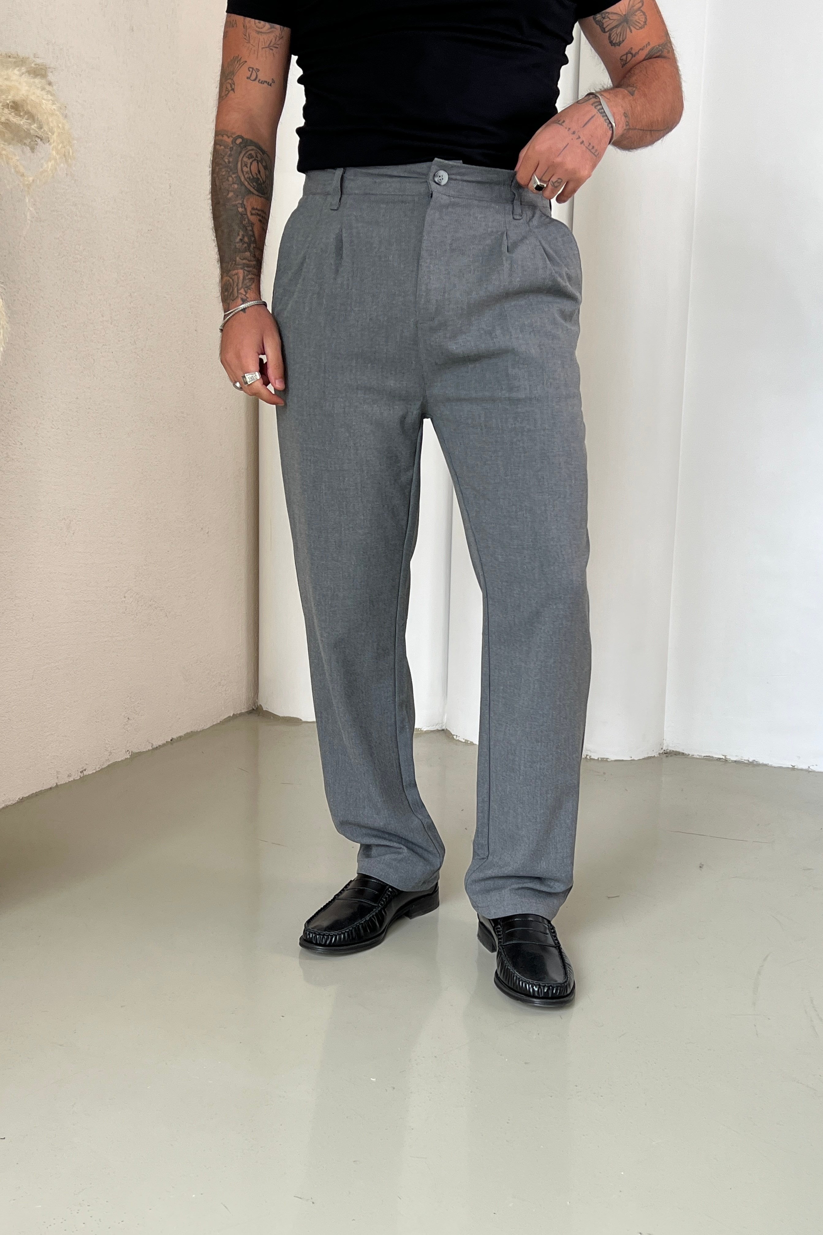 Baggy Klasık Pantolon Antrasit
