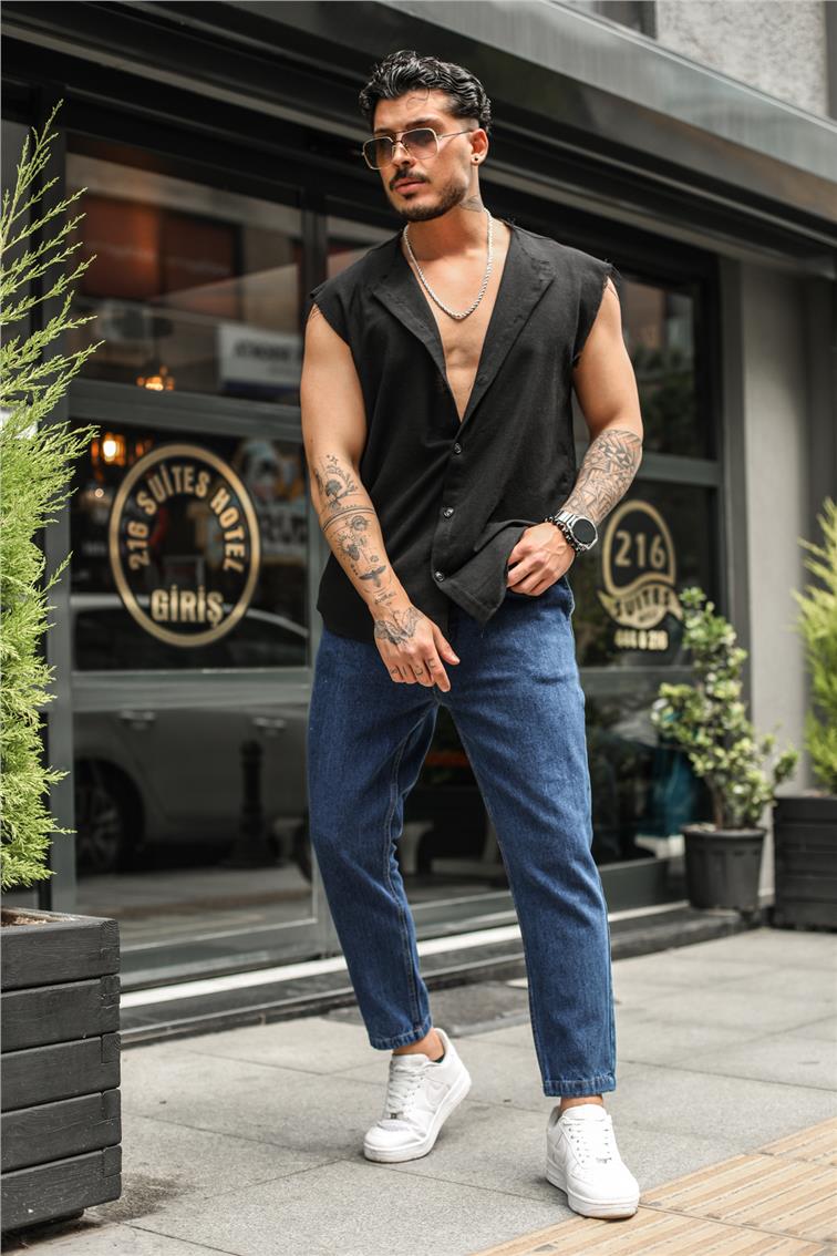 Basic Boyfriend Jean Koyu Mavi