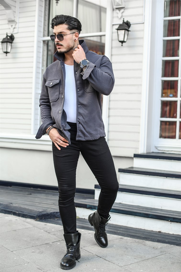 Basic Cepli Oversize Gömlek / Ceket