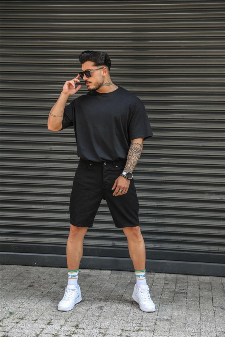 Basic Jean Şort Siyah