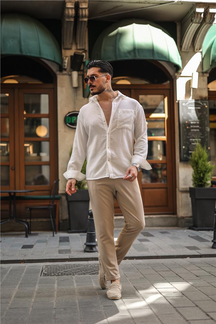 Basic Oversize Gömlek Beyaz