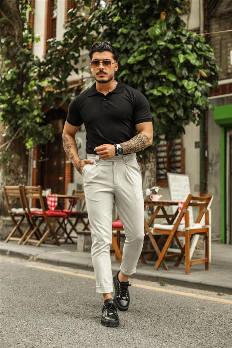 Basic Triko Yaka T-Shirt Siyah