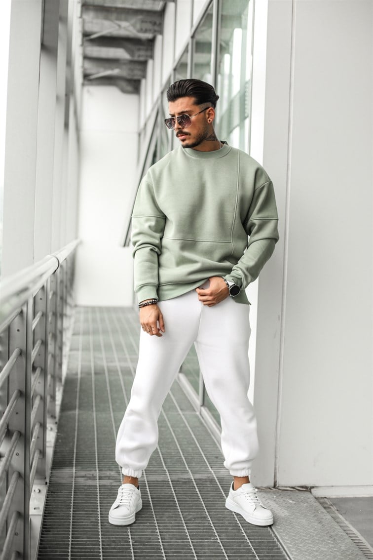 Bel Detaylı Oversize Sweatshirt