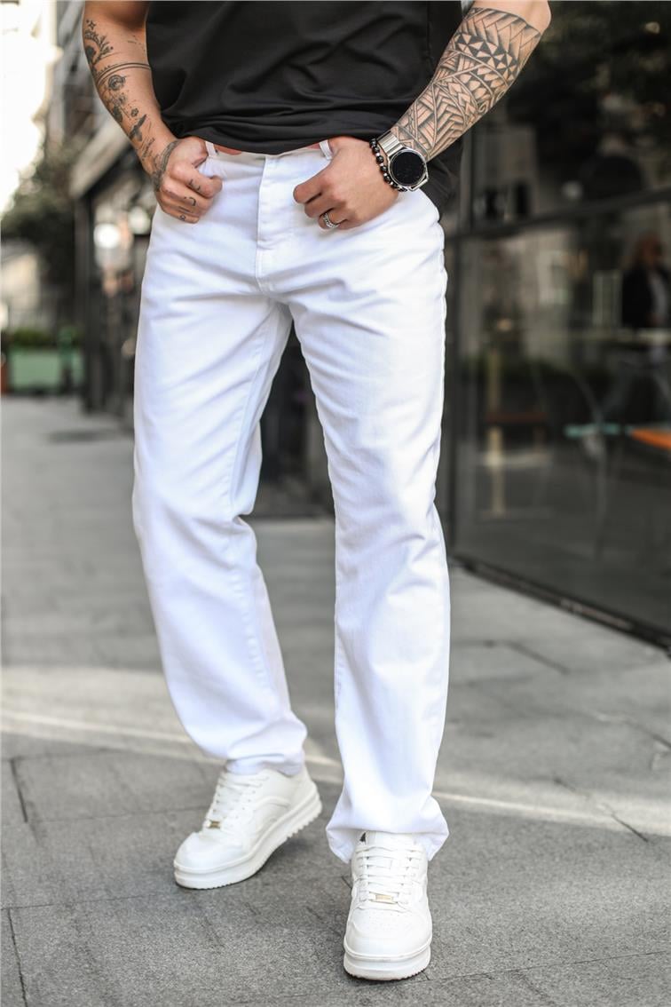 Beyaz Baggy Jean Beyaz