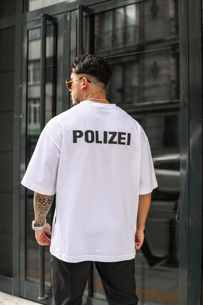 Bol Kalıp Polizei T-Shirt