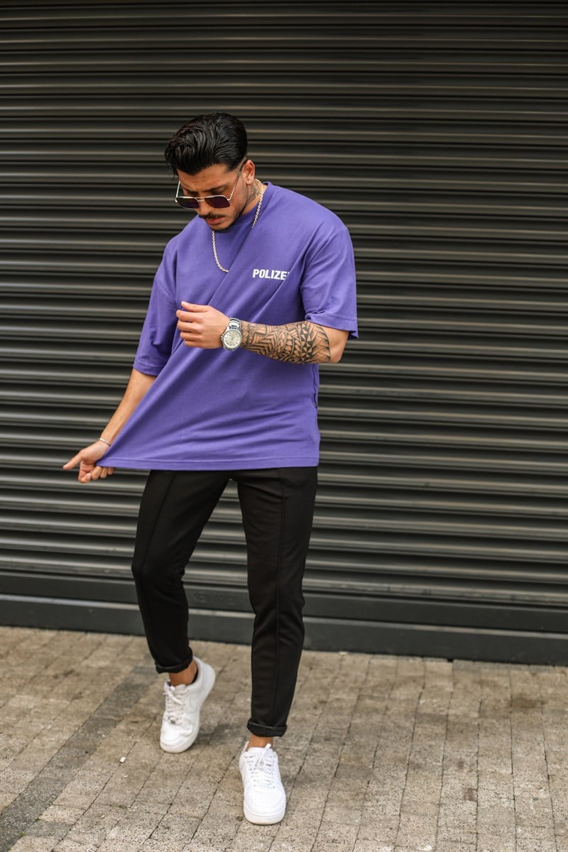 Bol Kalıp Polizei T-Shirt