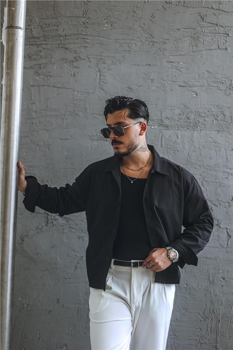 Bomber Basic Oversize Ceket Siyah