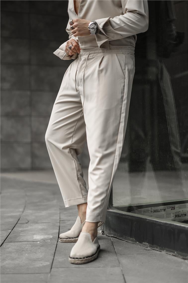 Boyfriend Basic Pantolon Bej