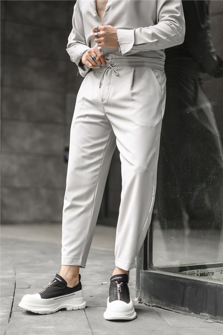 Boyfriend Basic Pantolon Gri
