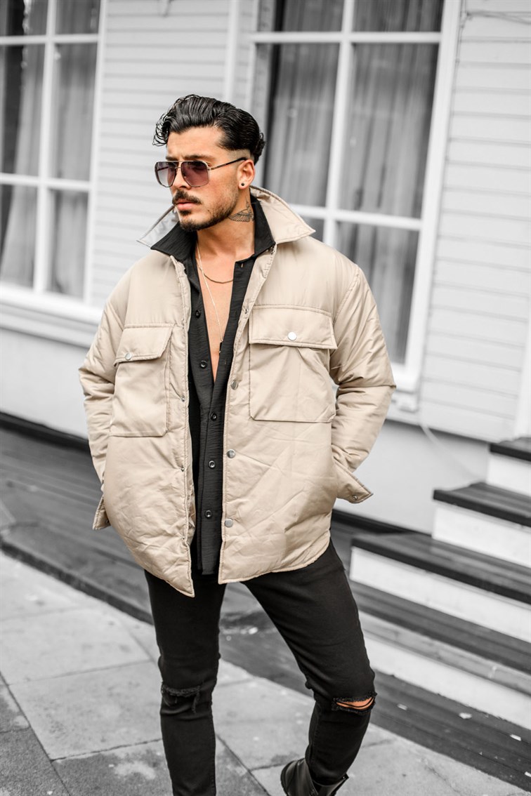 Cep Detaylı Oversize Mont