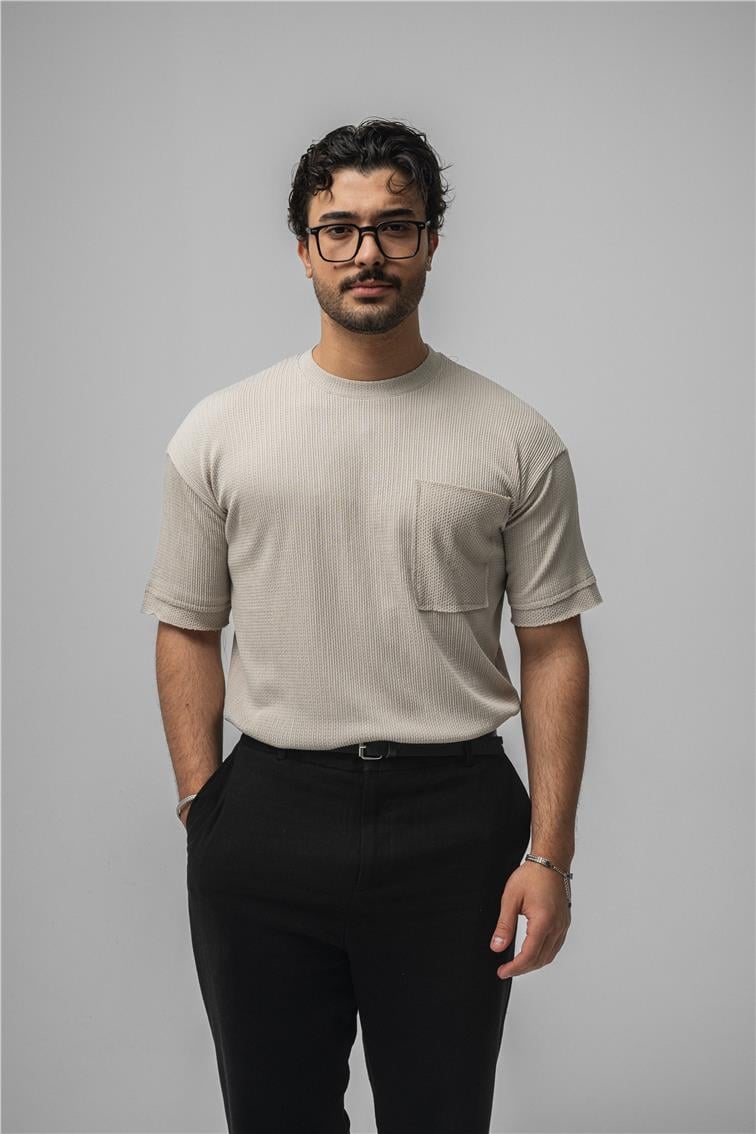 Cepli Basic Oversize T-Shirt Krem