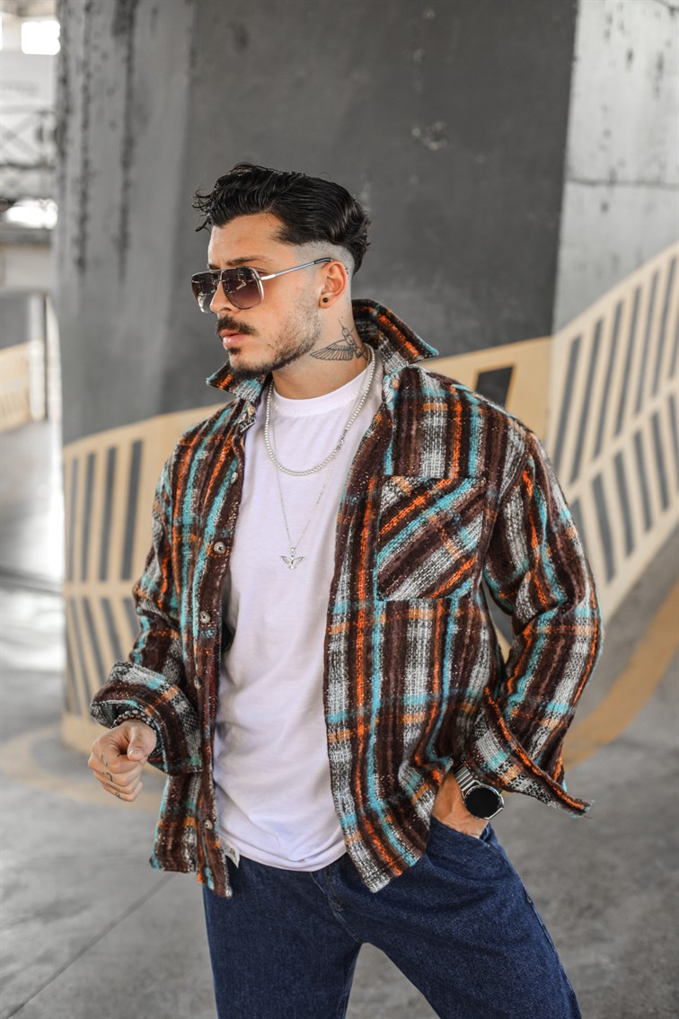 Cepli Oversize Oduncu Gömlek