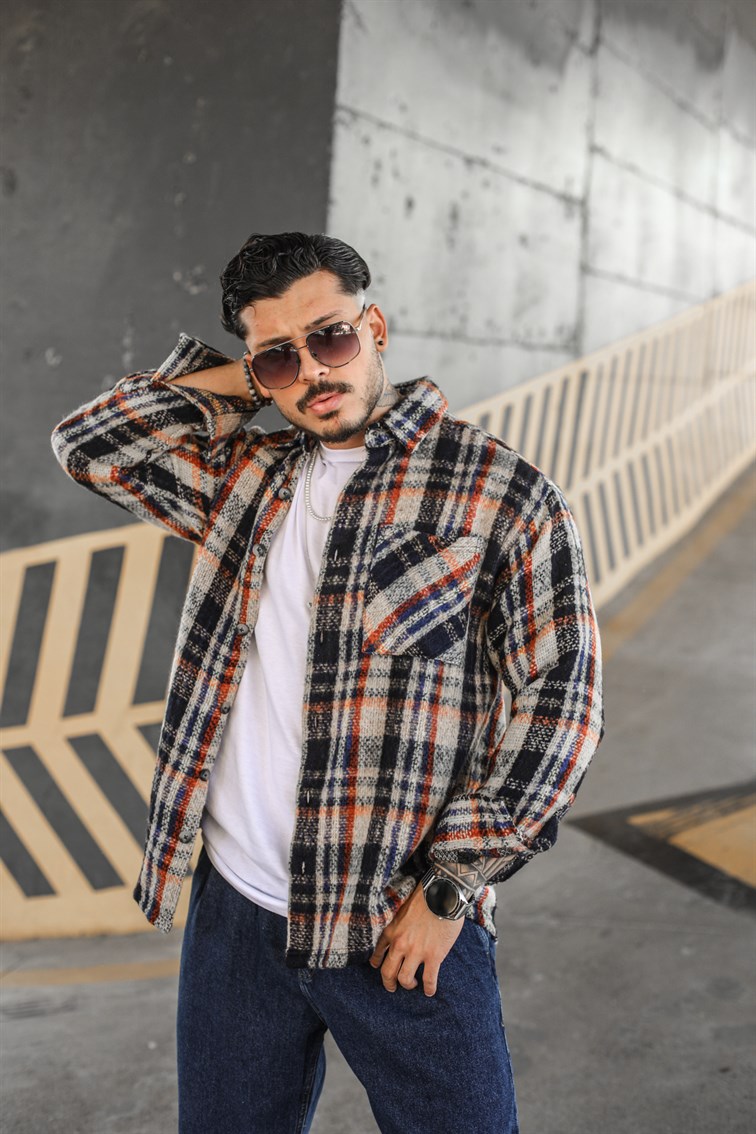 Cepli Oversize Oduncu Gömlek