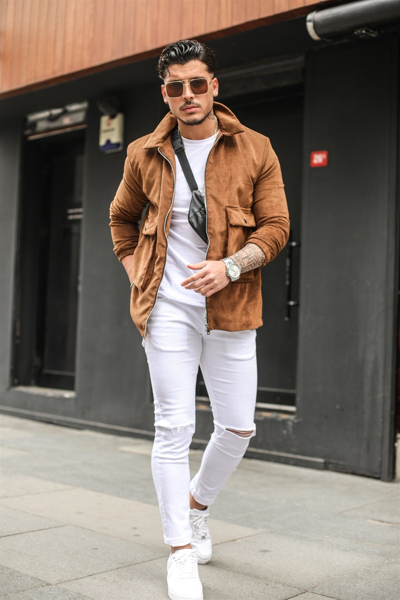 Çift Cepli Kadife Mevsimlik Ceket