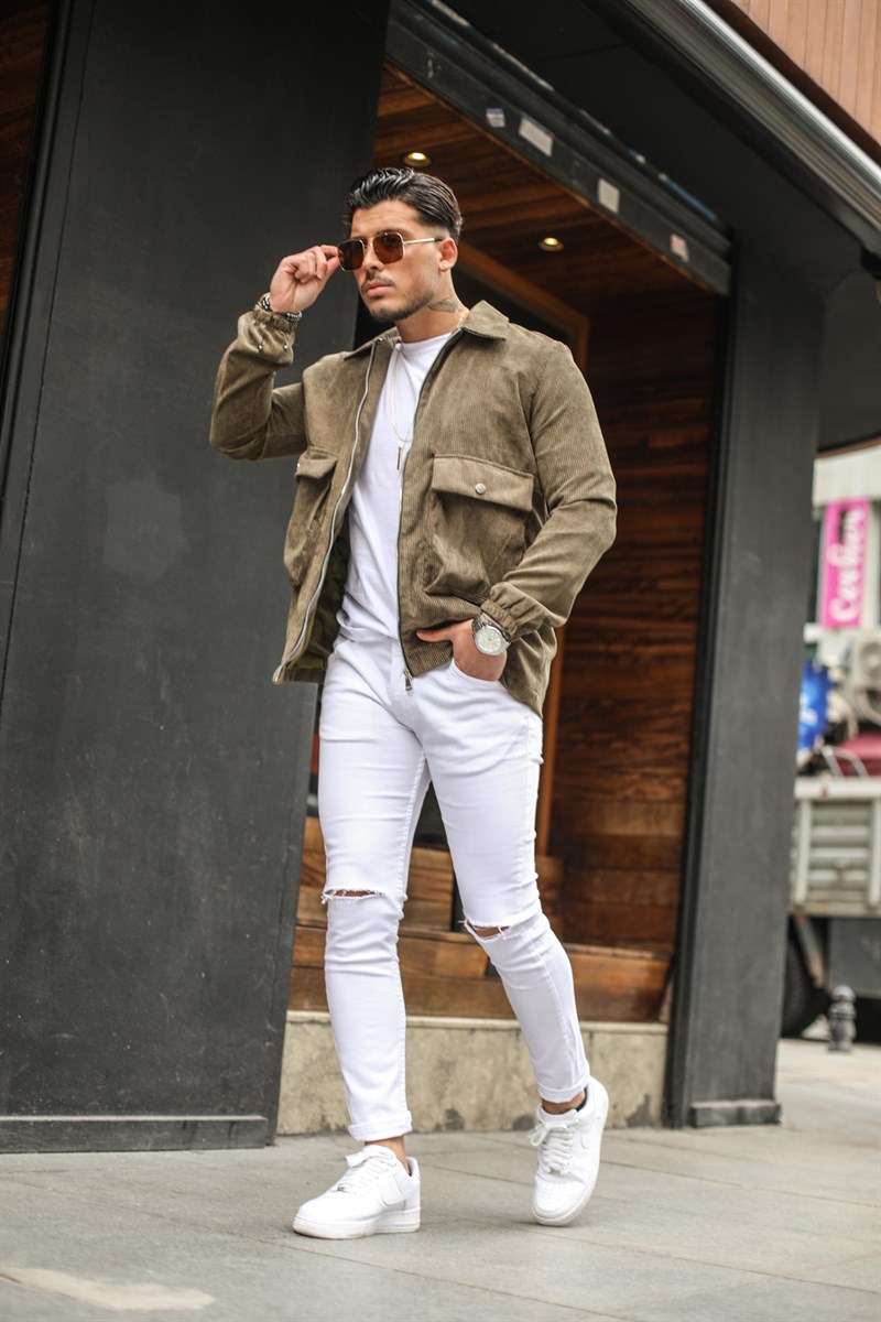 Çift Cepli Kadife Mevsimlik Ceket