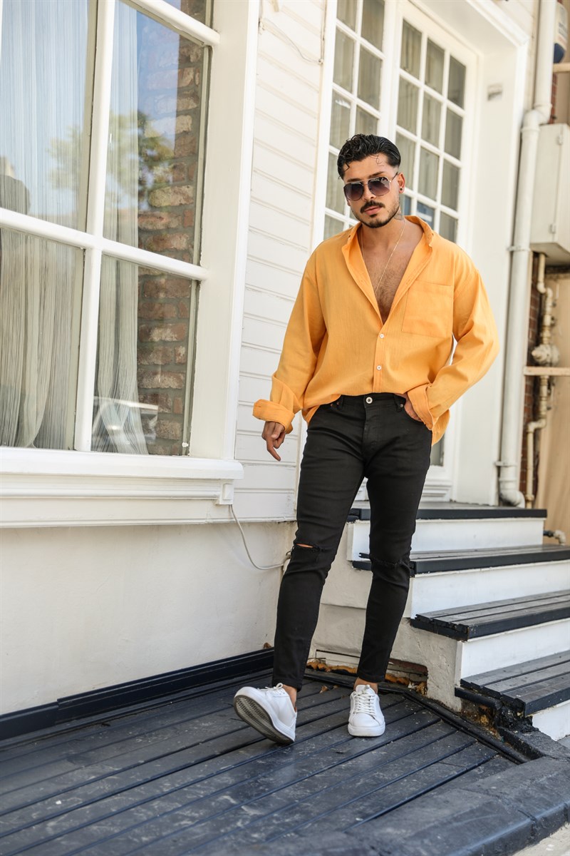 Çift Dizi Yırtık  Skinny Jean