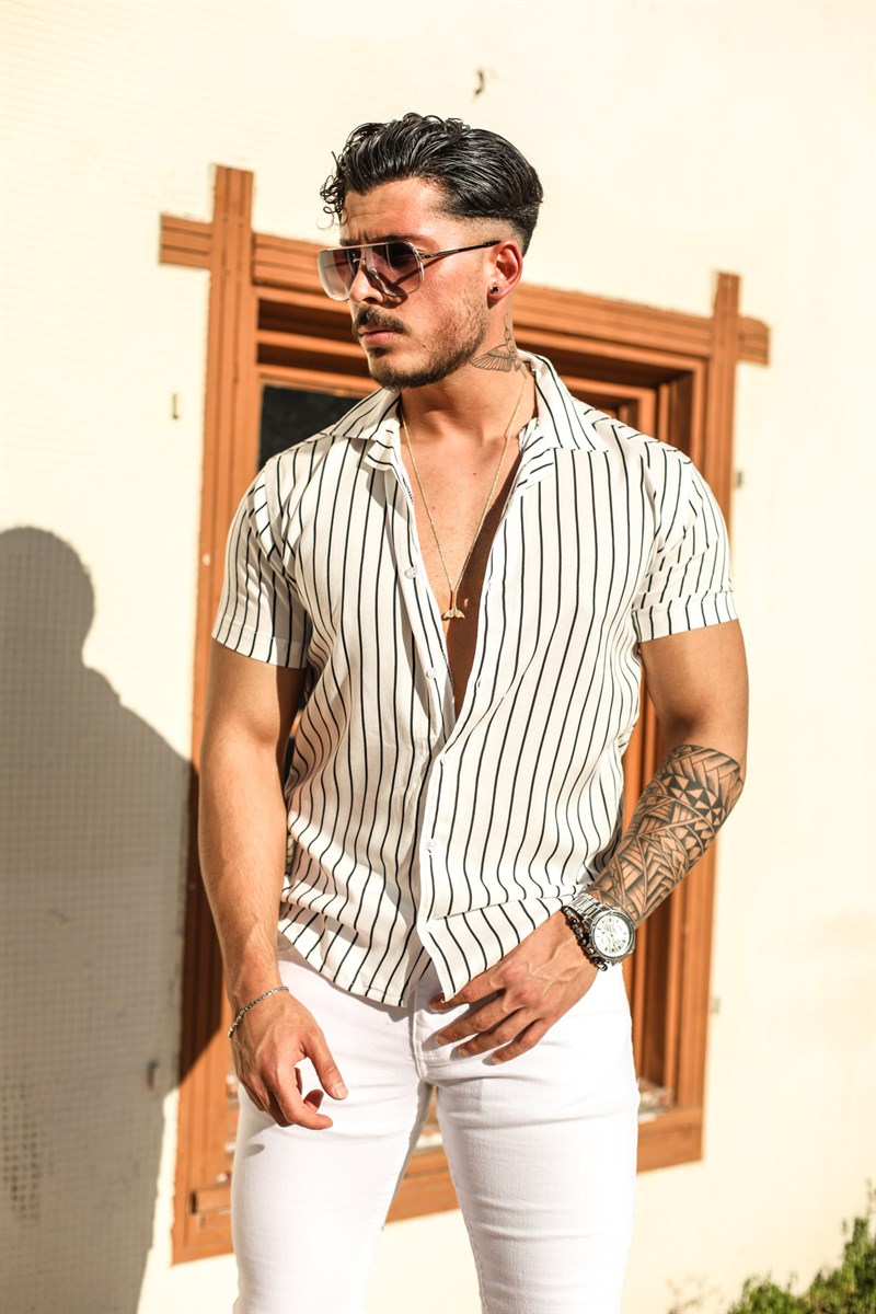 Çizgili Slim Fit Gömlek