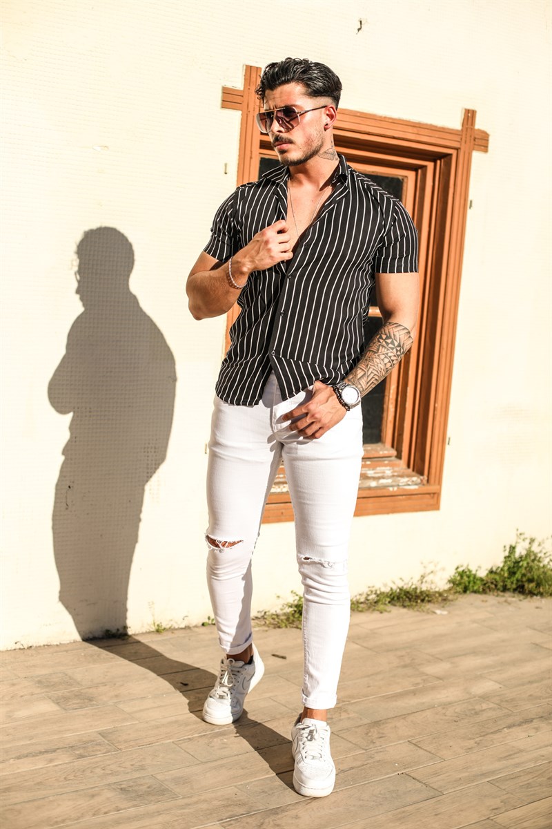 Çizgili Slim Fit Gömlek