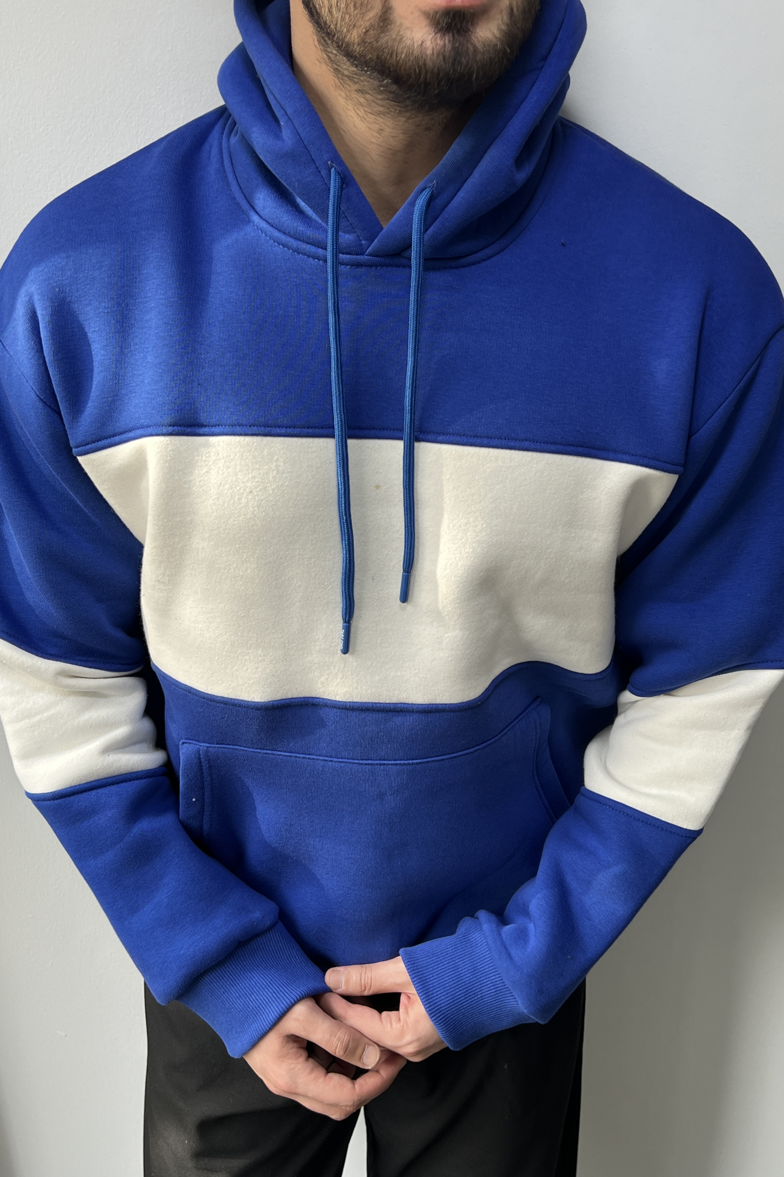 Çizgili Sweatshirt Mavi