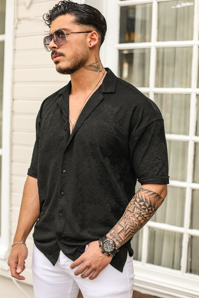 Desenli Kadife Gömlek