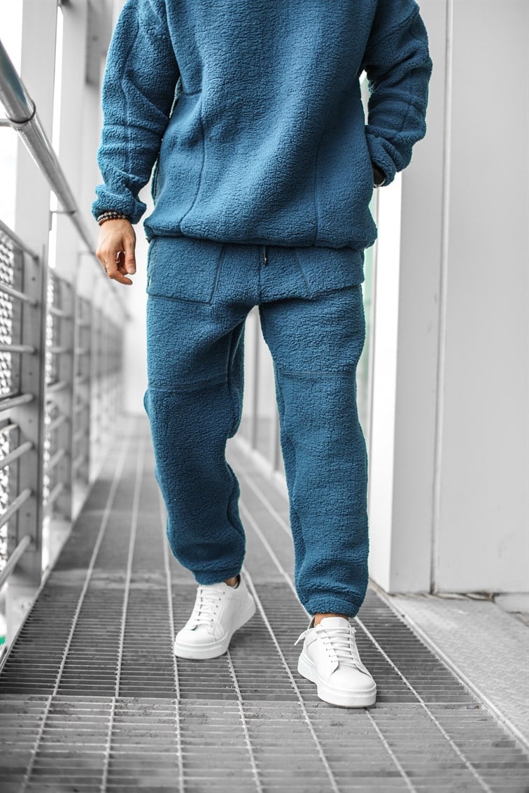 Dikiş Detaylı Peluş Eşofman