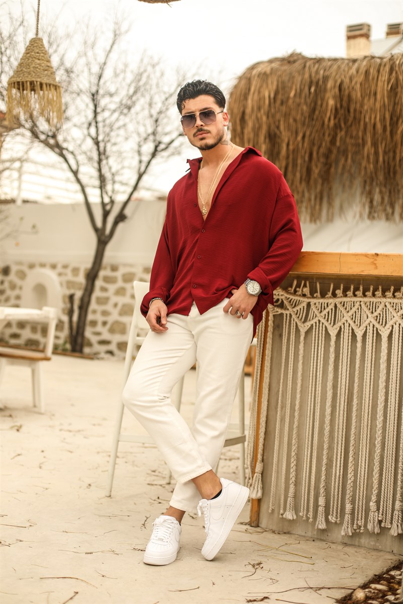 Dokulu Oversize Gömlek