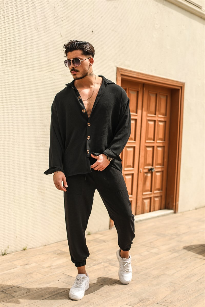 Düğme Detaylı Oversize Gömlek