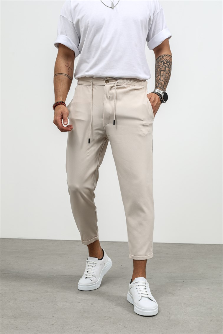 Düğmeli Double Paça Pantolon