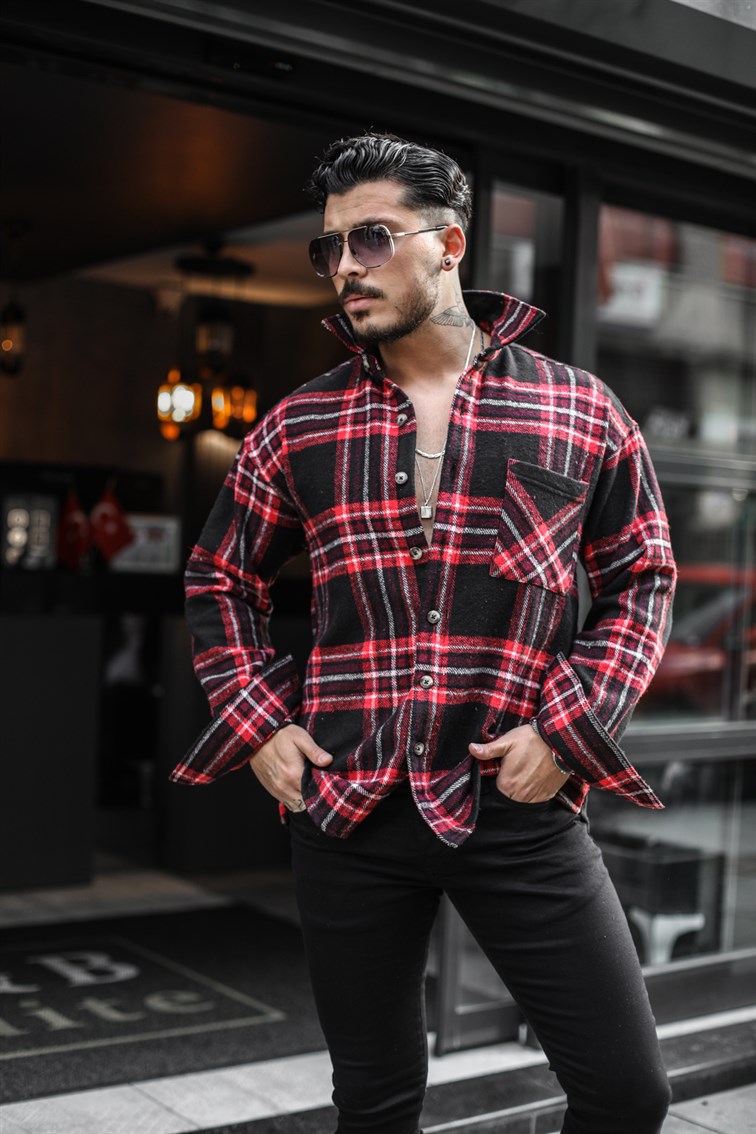 Ekose Oduncu Oversize Gömlek