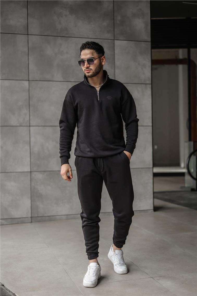 Exclusıve Found Yazılı Oversize Sweatshirt Siyah