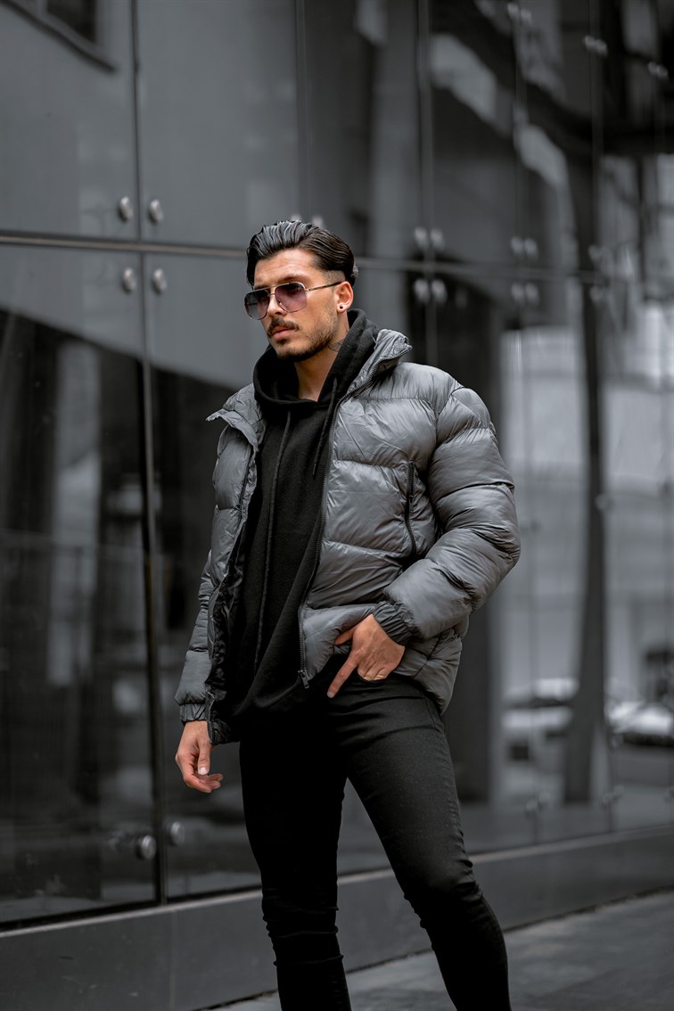 Fermuar Detaylı Şişme Mont