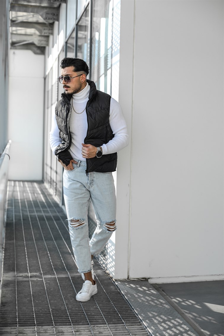 Fermuar Detaylı Şişme Yelek