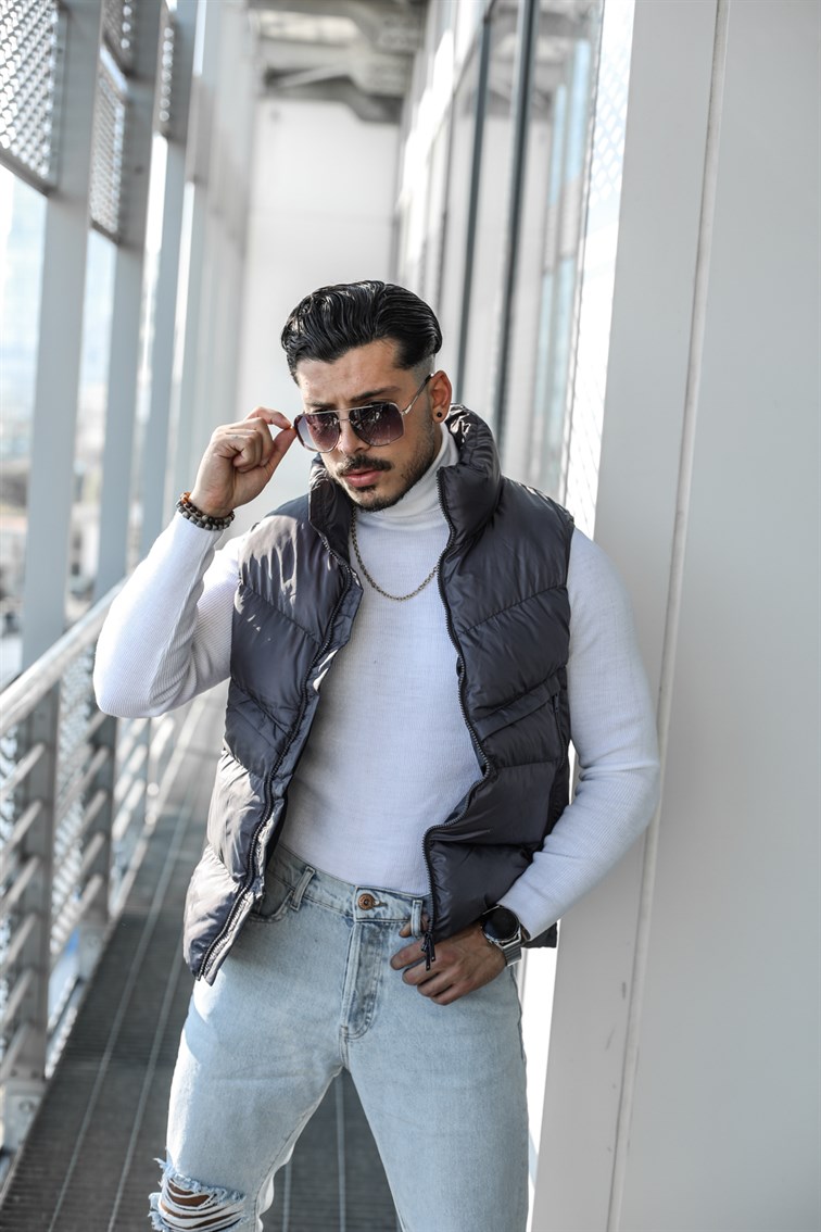 Fermuar Detaylı Şişme Yelek