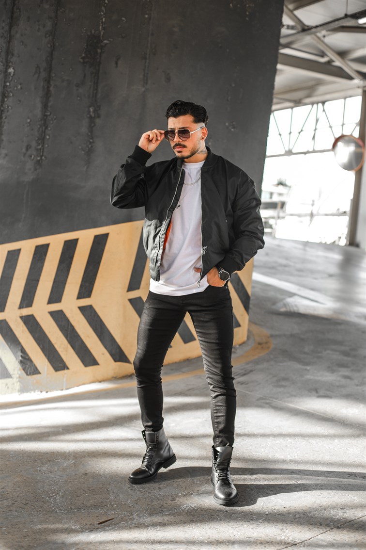 Fermuarlı Bomber Oversize Ceket