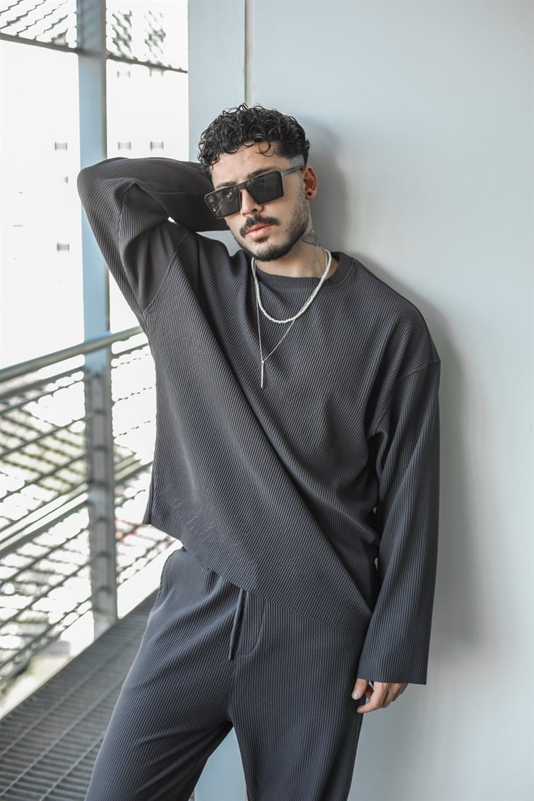 Fitilli Bol Kesim Sweatshirt