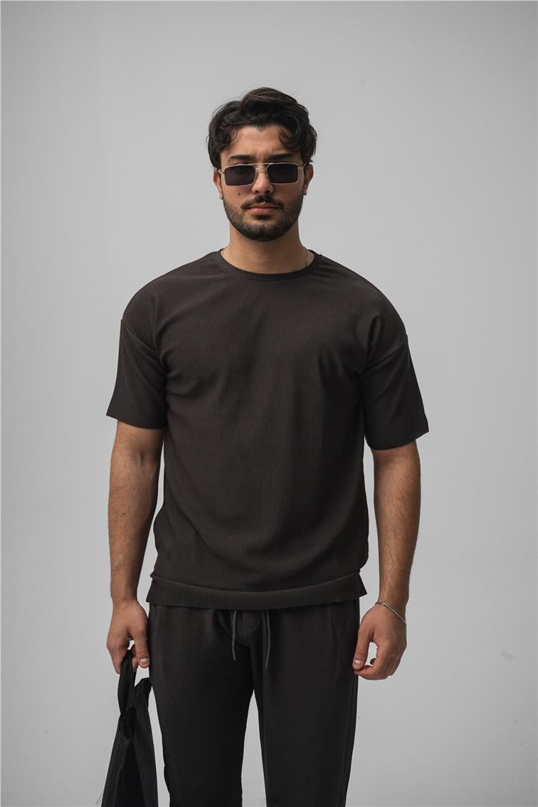 Fitilli Oversize T-Shirt Füme