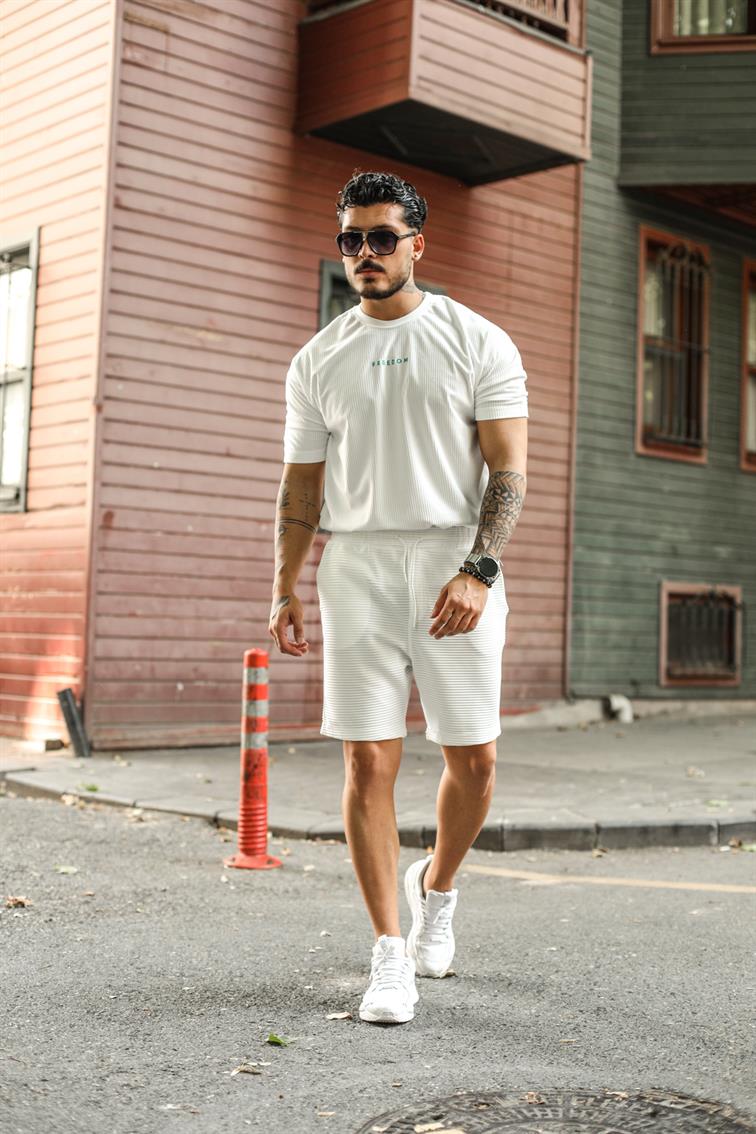 FREEDOM Oversize T-Shirt Beyaz