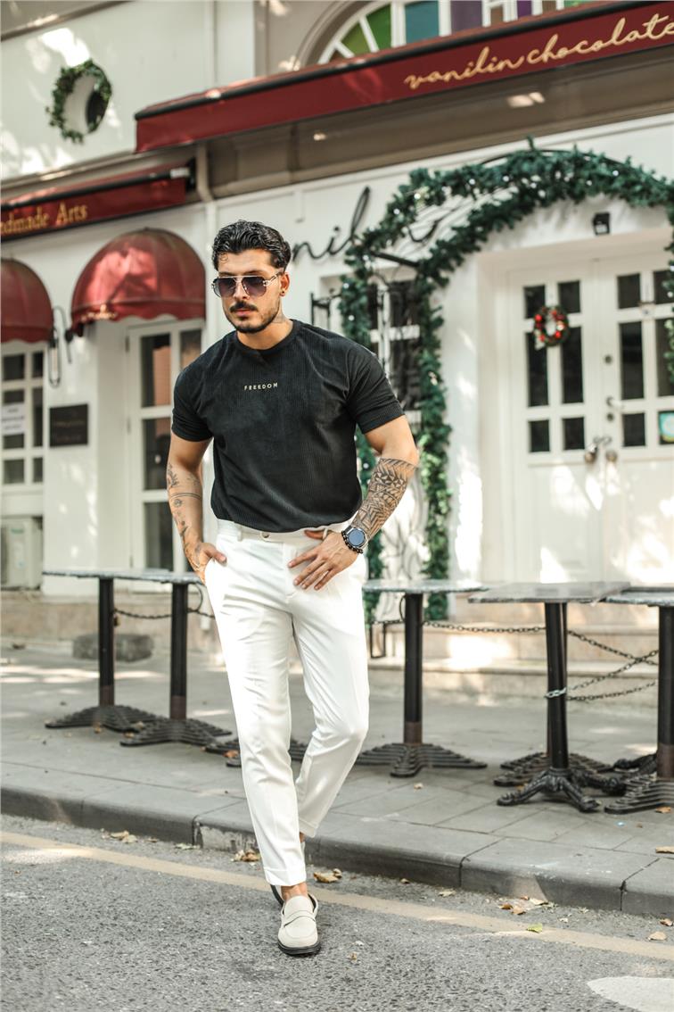 FREEDOM Oversize T-Shirt Siyah