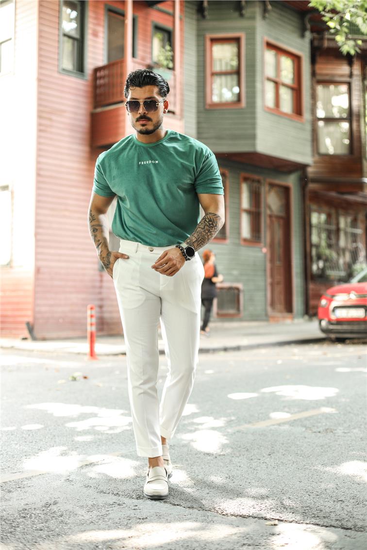 FREEDOM Oversize T-Shirt Zümrüt Yeşili