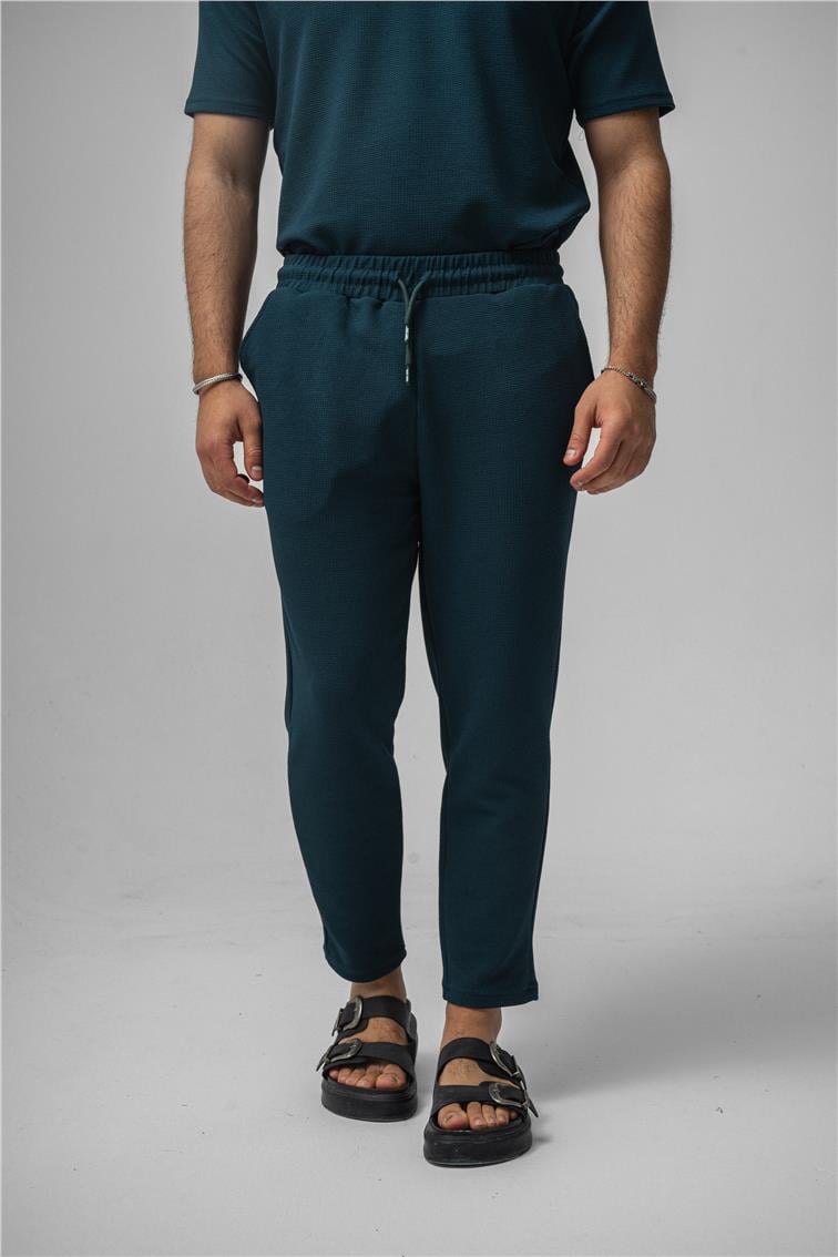 Gizli Kabartma Boyfriend Eşofman Çağla Yeşili