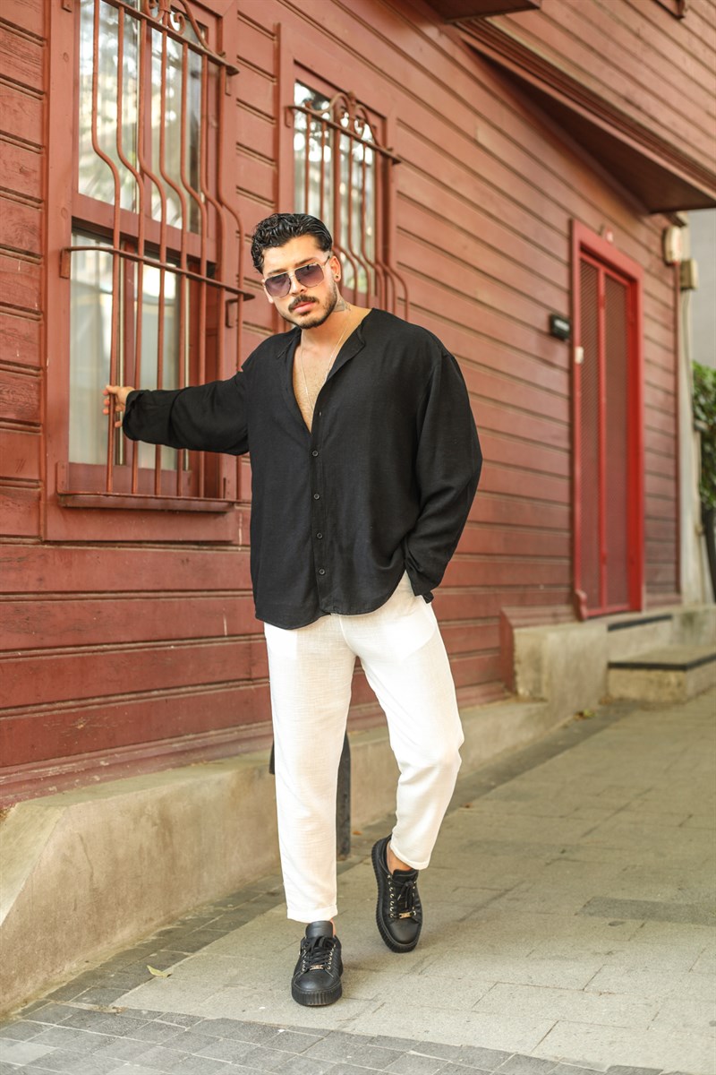 Hakim Yaka Oversize Gömlek